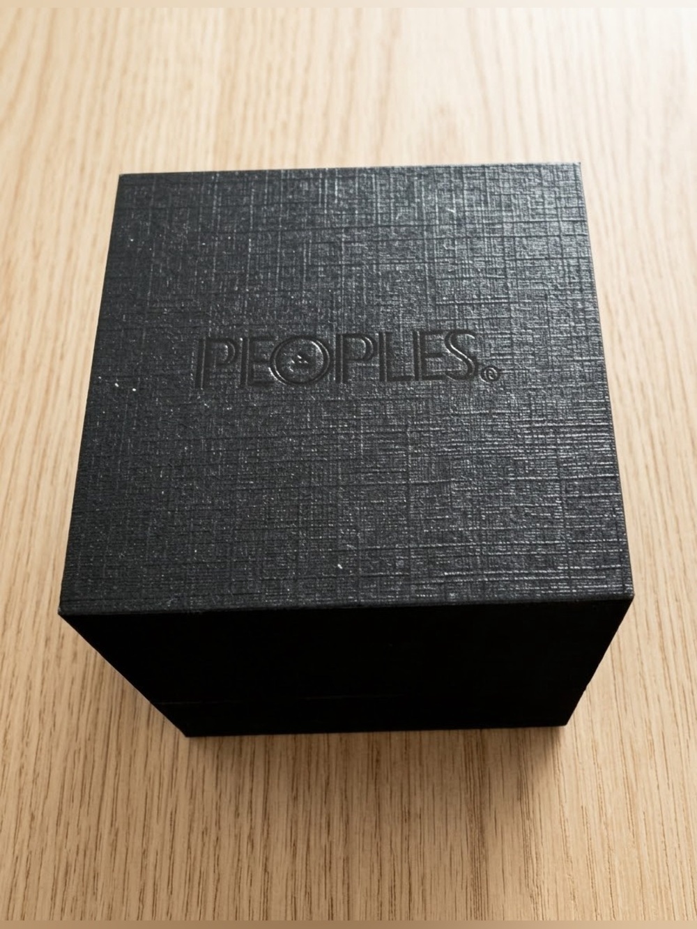 Peoples Empty Black Ring Box